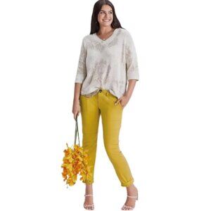 Cabi Lotus V-Neck Pull Over Knit Sweater Sz S